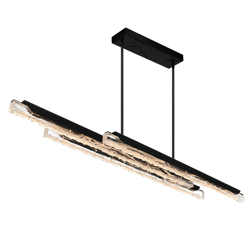 Valira Integrated LED 60in Chandelier with Handcrafted Glass