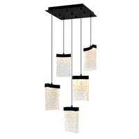 Lava Integrated LED 12in Mini Pendant with Handcrafted Glass