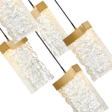 Lava Integrated LED 12in Mini Pendant with Handcrafted Glass