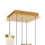 Lava Integrated LED 12in Mini Pendant with Handcrafted Glass