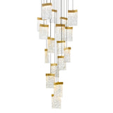 Lava Integrated LED 24in Chandelier with Handcrafted Glass