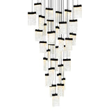 Lava Integrated LED 36in Chandelier with Handcrafted Glass