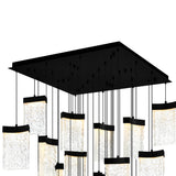 Lava Integrated LED 36in Chandelier with Handcrafted Glass