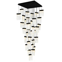 Lava Integrated LED 36in Chandelier with Handcrafted Glass