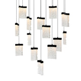 Lava Integrated LED 48in Chandelier with Handcrafted Glass