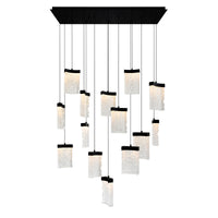 Lava Integrated LED 48in Chandelier with Handcrafted Glass