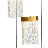 Lava Integrated LED 48in Chandelier with Handcrafted Glass