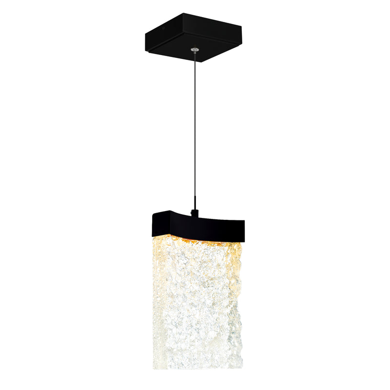 Lava Integrated LED 6in Mini Pendant with Handcrafted Glass