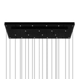 Stagger Integrated LED 48in Chandelier with Handcrafted Glass