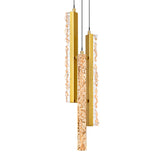 Stagger Integrated LED 6in Mini Pendant with Handcrafted Glass