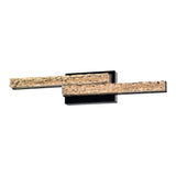 Stagger Integrated LED 24in Vanity Light with Handcrafted Glass
