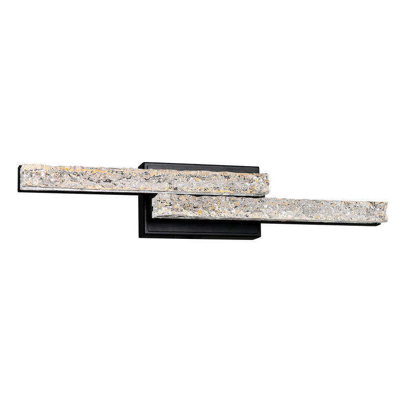 Stagger Integrated LED 24in Vanity Light with Handcrafted Glass