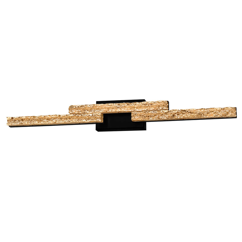 Stagger Integrated LED 36in Vanity Light with Handcrafted Glass