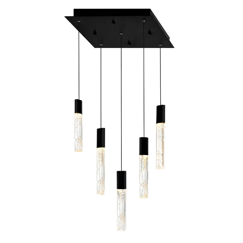 Greta Integrated LED 12in Mini Pendant with Handcrafted Glass