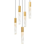 Greta Integrated LED 12in Mini Pendant with Handcrafted Glass