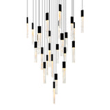 Greta Integrated LED 28in Chandelier with Handcrafted Glass