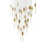 Greta Integrated LED 28in Chandelier with Handcrafted Glass