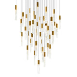 Greta Integrated LED 36in Chandelier with Handcrafted Glass