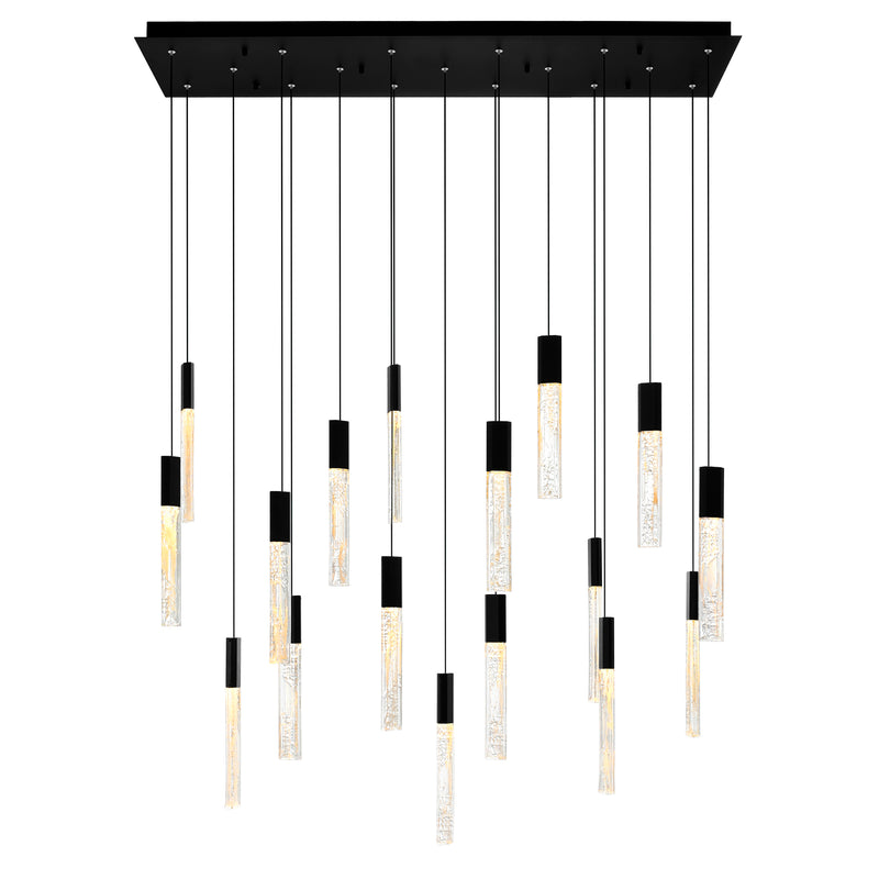 Greta Integrated LED 48in Chandelier with Handcrafted Glass