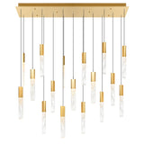 Greta Integrated LED 48in Chandelier with Handcrafted Glass