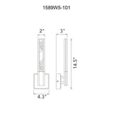 Greta Integrated LED 5in Wall Light with Handcrafted Glass