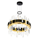 Aya Integrated LED Pearl Black Chandelier