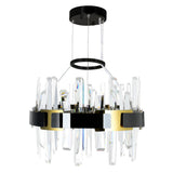 Aya Integrated LED Pearl Black Chandelier