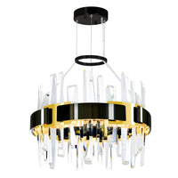 Aya Integrated LED Pearl Black Chandelier