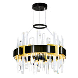 Aya Integrated LED Pearl Black Chandelier