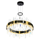 Aya Integrated LED Pearl Black Chandelier
