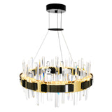 Aya Integrated LED Pearl Black Chandelier