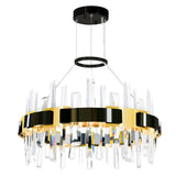 Aya Integrated LED Pearl Black Chandelier
