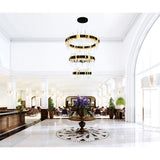 Aya 3-Tier Integrated LED Pearl Black Chandelier