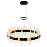 Aya Integrated LED Pearl Black Chandelier