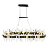 Aya Integrated LED Pearl Black Chandelier