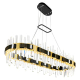 Aya Integrated LED Pearl Black Chandelier