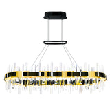 Aya Integrated LED Pearl Black Chandelier