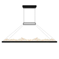Himalayas Integrated LED 48in Chandelier with Handcrafted Glass