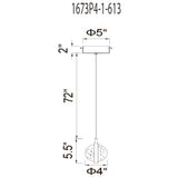 Salvador Integrated LED 4in Pendant