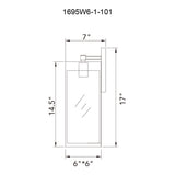 Windsor 1 Light Black Outdoor Wall Light