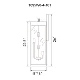 Windsor 4 Light Outdoor Wall Light
