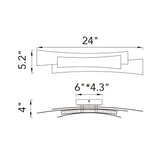 Candora Integrated LED 24in Vanity Light