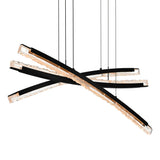 Saber Integrated LED 50in Chandelier with Handcrafted Glass