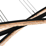 Saber Integrated LED 50in Chandelier with Handcrafted Glass