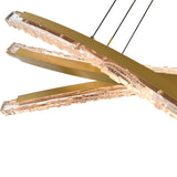 Saber Integrated LED 50in Chandelier with Handcrafted Glass