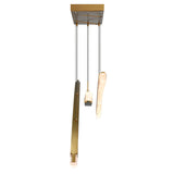 Saber Integrated LED 50in Chandelier with Handcrafted Glass