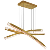 Saber Integrated LED 50in Chandelier with Handcrafted Glass