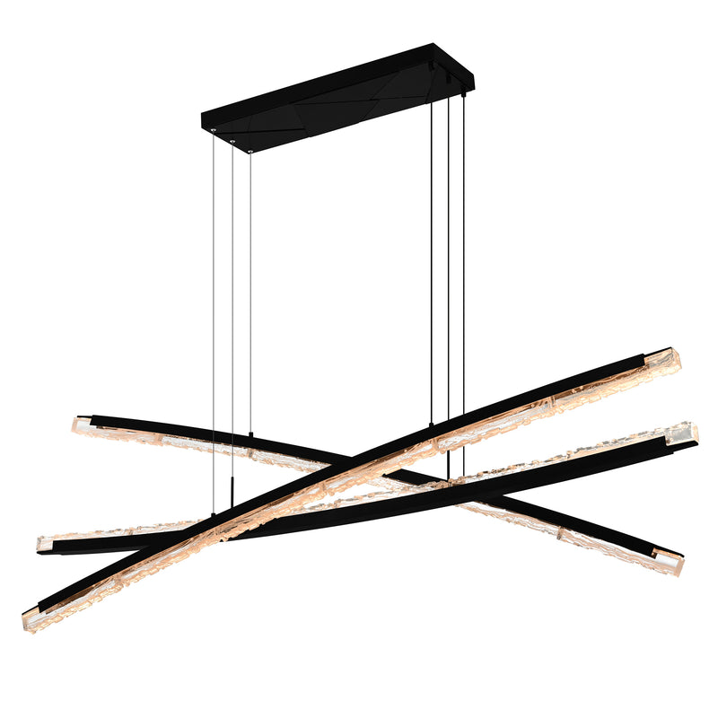 Saber Integrated LED 70in Chandelier with Handcrafted Glass