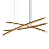 Saber Integrated LED 70in Chandelier with Handcrafted Glass