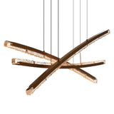 Saber Integrated LED 70in Chandelier with Handcrafted Glass